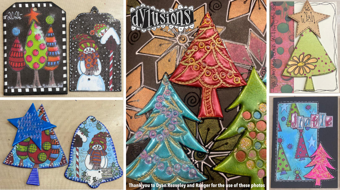 Thank you to Dyan Reaveley and Ranger for the use of these photographs of samples from the November 2024 release of Dylusions treasures