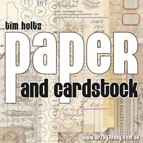 Tim Holtz Paper, Cardstock, Heavystock, Kraft stock, tags and paperie, at Art by Jenny in Australia