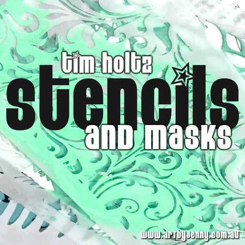 Tim Holtz Layering Stencils and Masks for creativity and home decor, at Art by Jenny in Australia