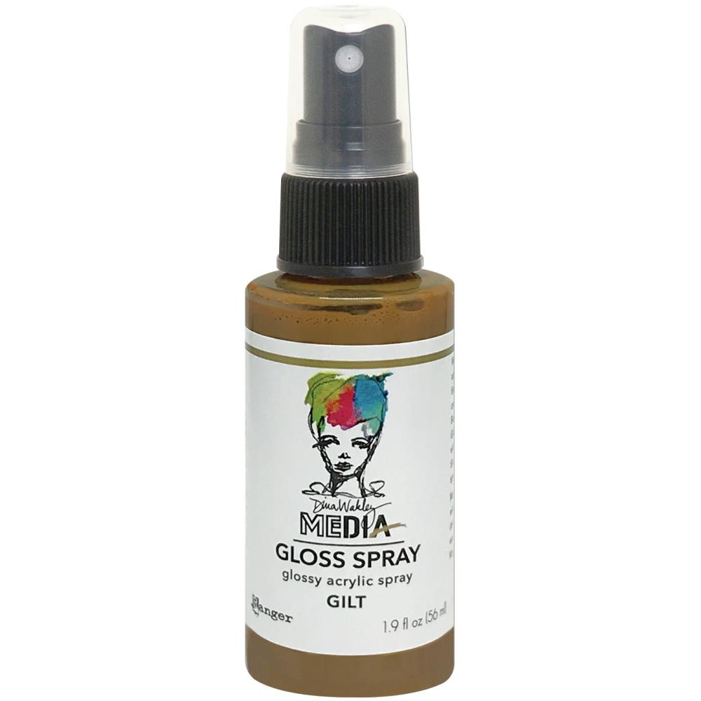 Gloss Acrylic Medium by Dina Wakley MEdia and Ranger. Each bottle holds 1.9 fl oz (56ml) of watersoluble acrylic paint with the viscosity of thick ink that dries to a smooth opaque, gloss permanent finish. Spray, pour, spill, paint or dabble onto all your creations - mixed media, cards, art Journals, through stencils, over masks, onto Chipboard Shapes, artboards and other surfaces.