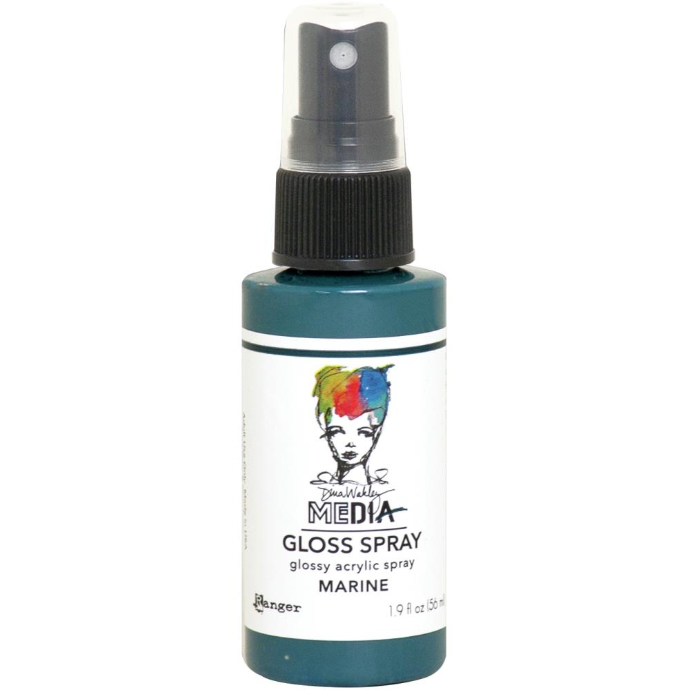 Gloss Acrylic Medium by Dina Wakley MEdia and Ranger. Each bottle holds 1.9 fl oz (56ml) of watersoluble acrylic paint with the viscosity of thick ink that dries to a smooth opaque, gloss permanent finish. Spray, pour, spill, paint or dabble onto all your creations - mixed media, cards, art Journals, through stencils, over masks, onto Chipboard Shapes, artboards and other surfaces.