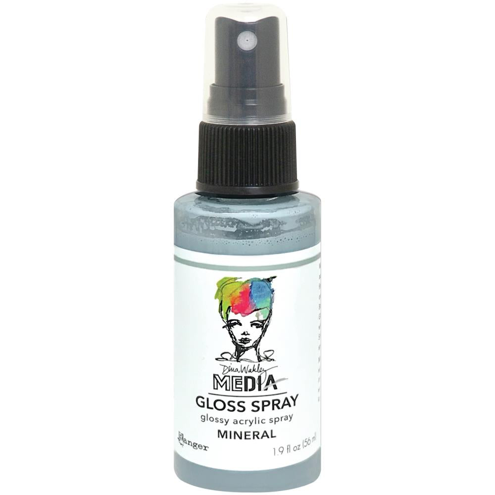 Gloss Acrylic Medium by Dina Wakley MEdia and Ranger. Each bottle holds 1.9 fl oz (56ml) of watersoluble acrylic paint with the viscosity of thick ink that dries to a smooth opaque, gloss permanent finish. Spray, pour, spill, paint or dabble onto all your creations - mixed media, cards, art Journals, through stencils, over masks, onto Chipboard Shapes, artboards and other surfaces.