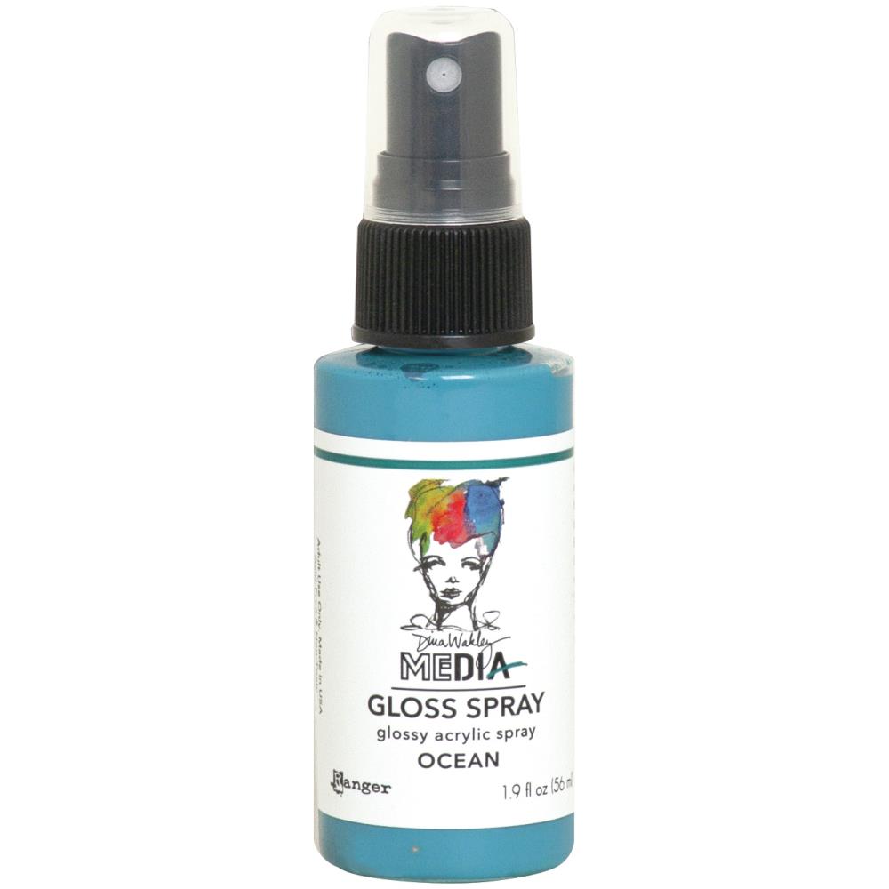 Gloss Acrylic Medium by Dina Wakley MEdia and Ranger. Each bottle holds 1.9 fl oz (56ml) of watersoluble acrylic paint with the viscosity of thick ink that dries to a smooth opaque, gloss permanent finish. Spray, pour, spill, paint or dabble onto all your creations - mixed media, cards, art Journals, through stencils, over masks, onto Chipboard Shapes, artboards and other surfaces.