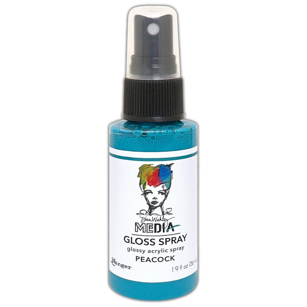 Gloss Acrylic Medium by Dina Wakley MEdia and Ranger. Each bottle holds 1.9 fl oz (56ml) of watersoluble acrylic paint with the viscosity of thick ink that dries to a smooth opaque, gloss permanent finish. Spray, pour, spill, paint or dabble onto all your creations - mixed media, cards, art Journals, through stencils, over masks, onto Chipboard Shapes, artboards and other surfaces.
