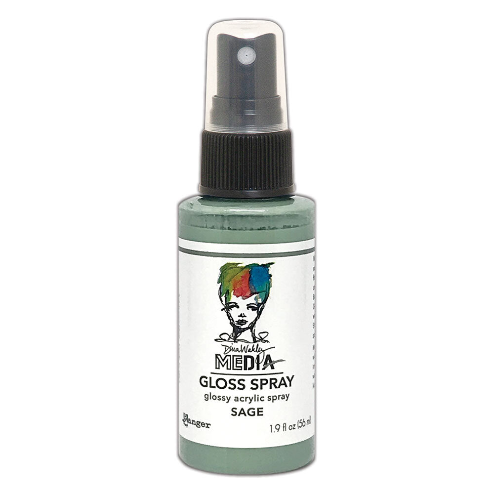 Gloss Acrylic Medium by Dina Wakley MEdia and Ranger. Each bottle holds 1.9 fl oz (56ml) of watersoluble acrylic paint with the viscosity of thick ink that dries to a smooth opaque, gloss permanent finish. Spray, pour, spill, paint or dabble onto all your creations - mixed media, cards, art Journals, through stencils, over masks, onto Chipboard Shapes, artboards and other surfaces.
