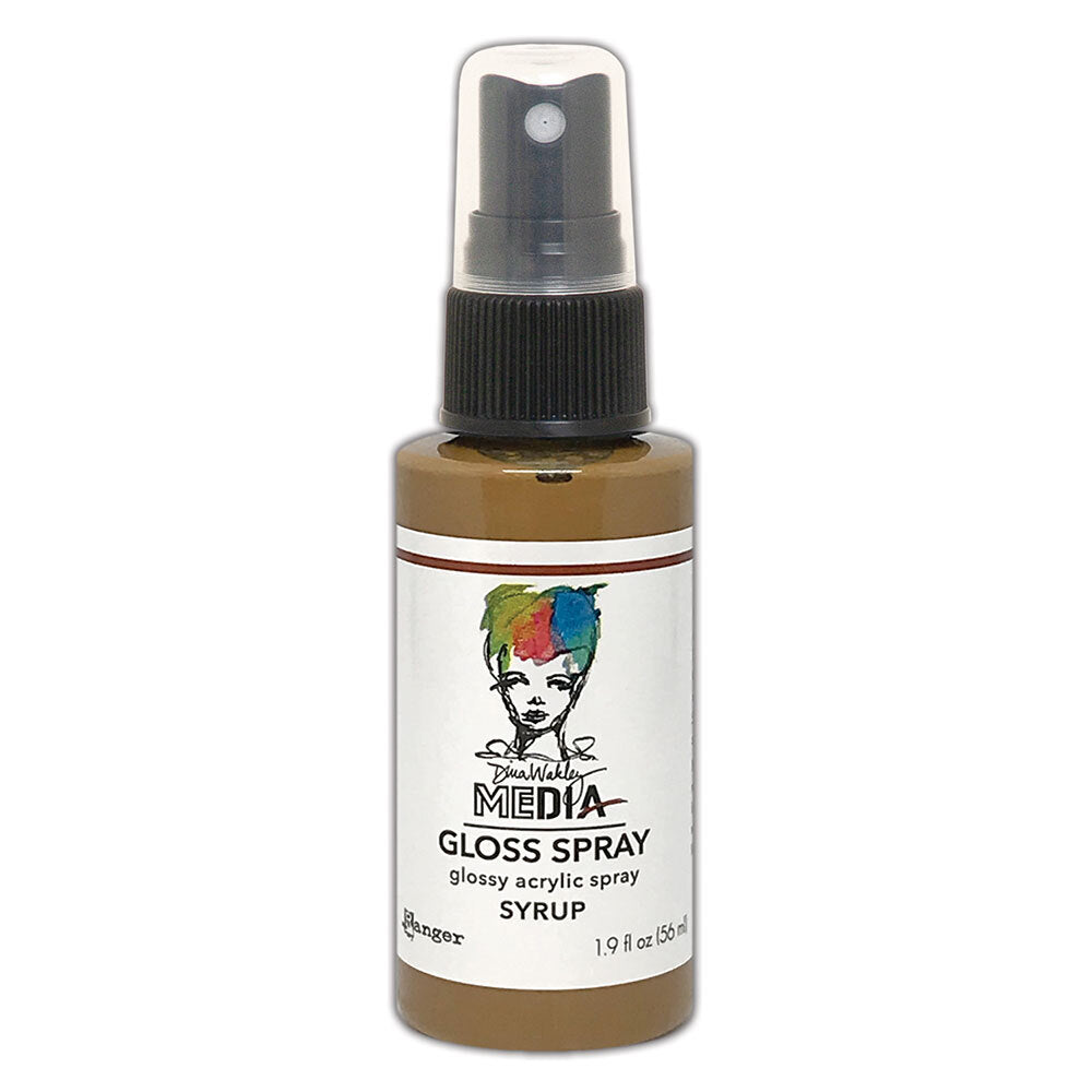Gloss Acrylic Medium by Dina Wakley MEdia and Ranger. Each bottle holds 1.9 fl oz (56ml) of watersoluble acrylic paint with the viscosity of thick ink that dries to a smooth opaque, gloss permanent finish. Spray, pour, spill, paint or dabble onto all your creations - mixed media, cards, art Journals, through stencils, over masks, onto Chipboard Shapes, artboards and other surfaces.