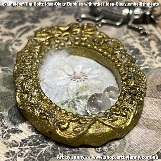 Tim Holtz Idea-Ology - Adornments - Bubbles - Clear Undrilled Beads - 60 Pieces - NEW!