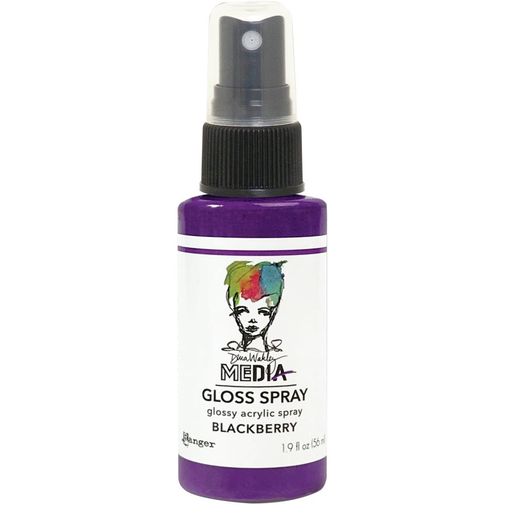 Blackberry - Gloss Acrylic Medium by Dina Wakley MEdia and Ranger. Each bottle holds 1.9 fl oz (56ml) of watersoluble acrylic paint with the viscosity of thick ink that dries to a smooth opaque, gloss permanent finish. Spray, pour, spill, paint or dabble onto all your creations - mixed media, cards, art Journals, through stencils, over masks, onto Chipboard Shapes, artboards and other surfaces.