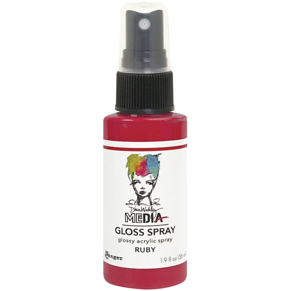 Gloss Acrylic Medium by Dina Wakley MEdia and Ranger. Each bottle holds 1.9 fl oz (56ml) of watersoluble acrylic paint with the viscosity of thick ink that dries to a smooth opaque, gloss permanent finish. Spray, pour, spill, paint or dabble onto all your creations - mixed media, cards, art Journals, through stencils, over masks, onto Chipboard Shapes, artboards and other surfaces.