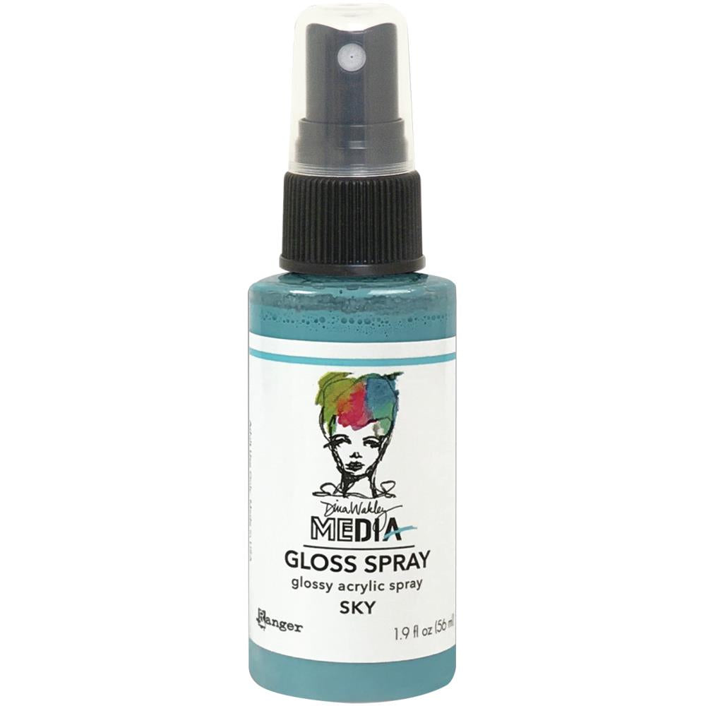 Gloss Acrylic Medium by Dina Wakley MEdia and Ranger. Each bottle holds 1.9 fl oz (56ml) of watersoluble acrylic paint with the viscosity of thick ink that dries to a smooth opaque, gloss permanent finish. Spray, pour, spill, paint or dabble onto all your creations - mixed media, cards, art Journals, through stencils, over masks, onto Chipboard Shapes, artboards and other surfaces.