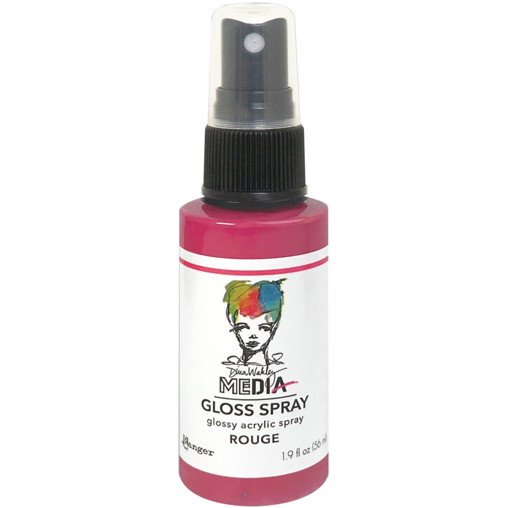 Gloss Acrylic Medium by Dina Wakley MEdia and Ranger. Each bottle holds 1.9 fl oz (56ml) of watersoluble acrylic paint with the viscosity of thick ink that dries to a smooth opaque, gloss permanent finish. Spray, pour, spill, paint or dabble onto all your creations - mixed media, cards, art Journals, through stencils, over masks, onto Chipboard Shapes, artboards and other surfaces.