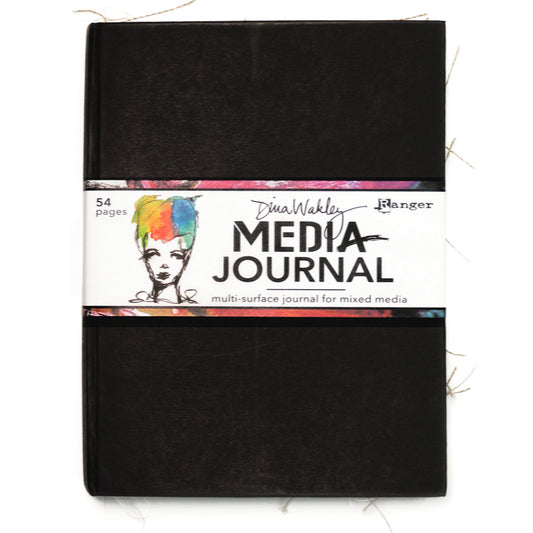 Mixed Media Multi Textile Art Journal - 7 3/4" x 10 1/4" ... by Dina Wakley MEdia and Ranger. Blank book featuring pages made of four different materials - burlap, watercolour, kraft and canvas. Ideal to use for Mixed Media, Journaling, Collage and Visual Arts. 54 pages (27 sheets).