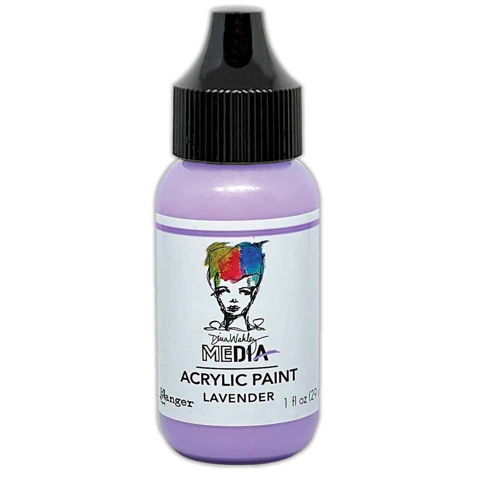 Dina Wakley MEdia - Acrylic Paint - 1oz Bottle - Any 1 Colour - NEW! Pretty Pastels inStore!