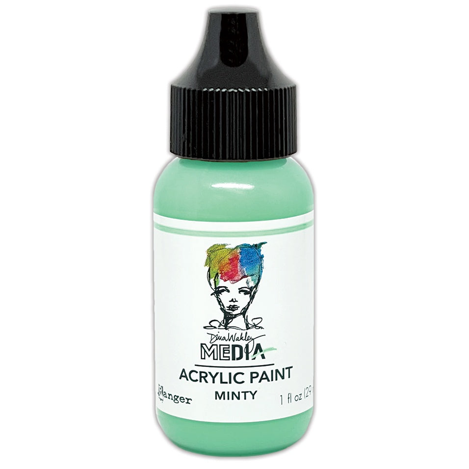 Dina Wakley MEdia - Acrylic Paint - 1oz Bottle - Any 1 Colour - NEW! Pretty Pastels inStore!