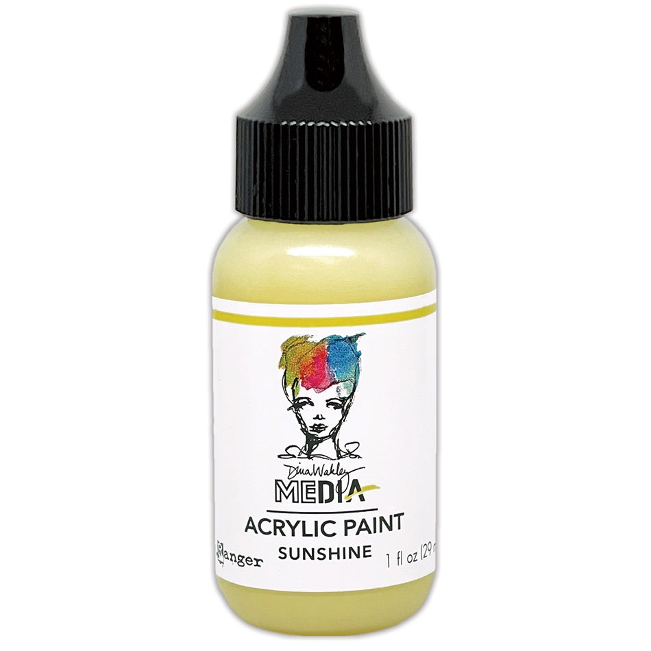 Dina Wakley MEdia - Acrylic Paint - 1oz Bottle - Any 1 Colour - NEW! Pretty Pastels inStore!