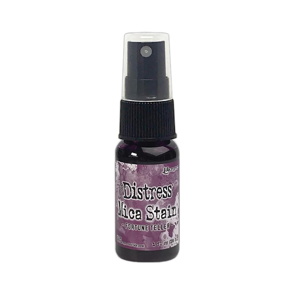 Fortune Teller - Distress Mica Stain Spray - by Tim Holtz... multi-toned colours of pearlescent shimmery pigment ink fusion in a sprayer bottle, each holding 29ml (1oz). To use in mixed media, papercrafts, journaling, planners, scrapbooking, visual arts of all kinds.
