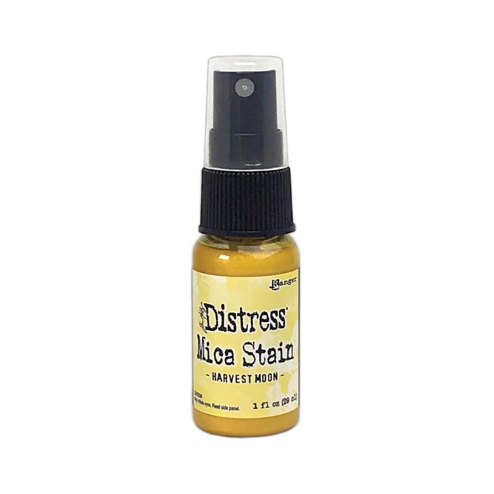 Harvest Moon - Distress Mica Stain Spray - by Tim Holtz... multi-toned colours of pearlescent shimmery pigment ink fusion in a sprayer bottle, each holding 29ml (1oz). To use in mixed media, papercrafts, journaling, planners, scrapbooking, visual arts of all kinds.