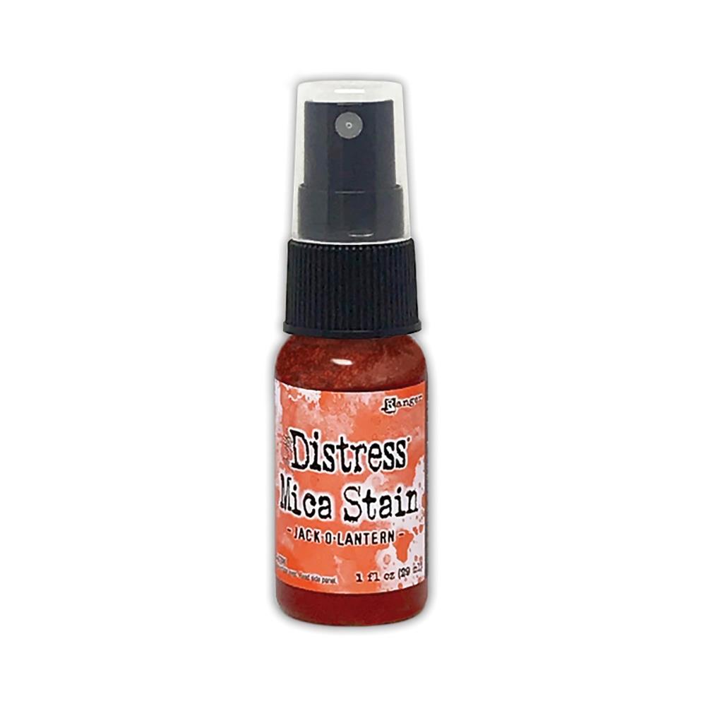 Jack O Lantern - Distress Mica Stain Spray - by Tim Holtz... multi-toned colours of pearlescent shimmery pigment ink fusion in a sprayer bottle, each holding 29ml (1oz). To use in mixed media, papercrafts, journaling, planners, scrapbooking, visual arts of all kinds.