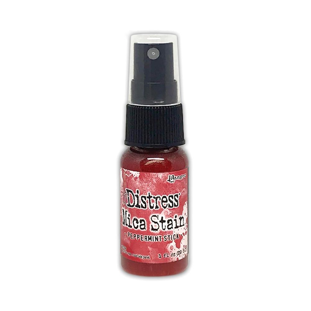 Peppermint Stick (pink red) - Distress Mica Stain Spray - by Tim Holtz... multi-toned colours of pearlescent shimmery pigment ink fusion in a sprayer bottle, each holding 29ml (1oz). To use in mixed media, papercrafts, journaling, planners, scrapbooking, visual arts of all kinds.