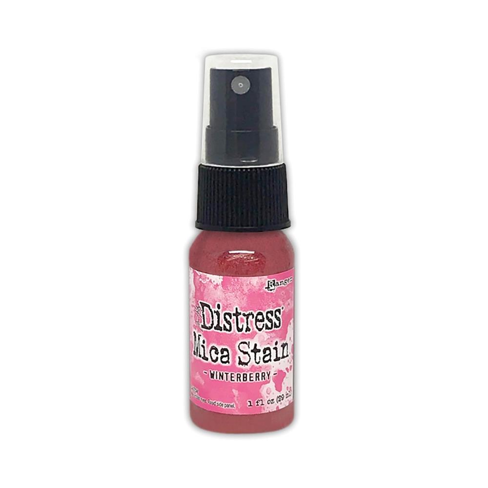 Winterberry (pink) - Distress Mica Stain Spray - by Tim Holtz... multi-toned colours of pearlescent shimmery pigment ink fusion in a sprayer bottle, each holding 29ml (1oz). To use in mixed media, papercrafts, journaling, planners, scrapbooking, visual arts of all kinds.