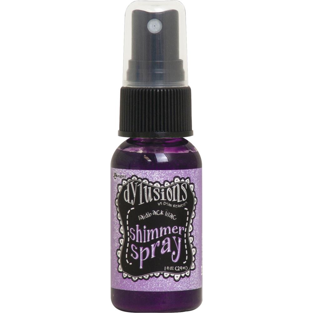 photo of Laidback Lilac - Dylusions by Dyan Reaveley Shimmer Spray by Ranger . A gorgeous range of vibrant, mica rich, pearlescent and shimmery, colourful inks by Ranger. A watersoluble infusion of richly pigmented and or metallic mica blended into Dylusions ink with fine nozzle sprayer. Dylusions Shimmer Sprays are designed to meet Dyan Reaveley's specifications for art journaling and mixed media.