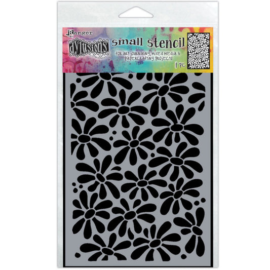 Daisies ... Stencil - Small 5"x8" ... by Dyan Reaveley of Dylusions. Add Dyan's wonderful background of pretty flowers with spatterings of spots to your artwork, backgrounds, borders and everywhere in art journals, greeting cards, ATCs, scrapbook pages, planners, canvas artwork and more. Let your imagination be your guide and enjoy the creativity!