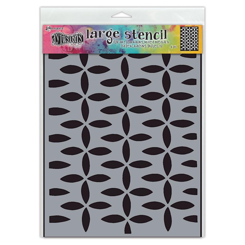 Retro Grid ... Large (9"x12") Stencil - by Dyan Reaveley of Dylusions.  Add Dyan's fantastic versatile design to your artwork, backgrounds, borders and everywhere in art journals, greeting cards, ATCs, scrapbook pages, planners, canvas artwork and more. Let your imagination be your guide and enjoy the creativity!