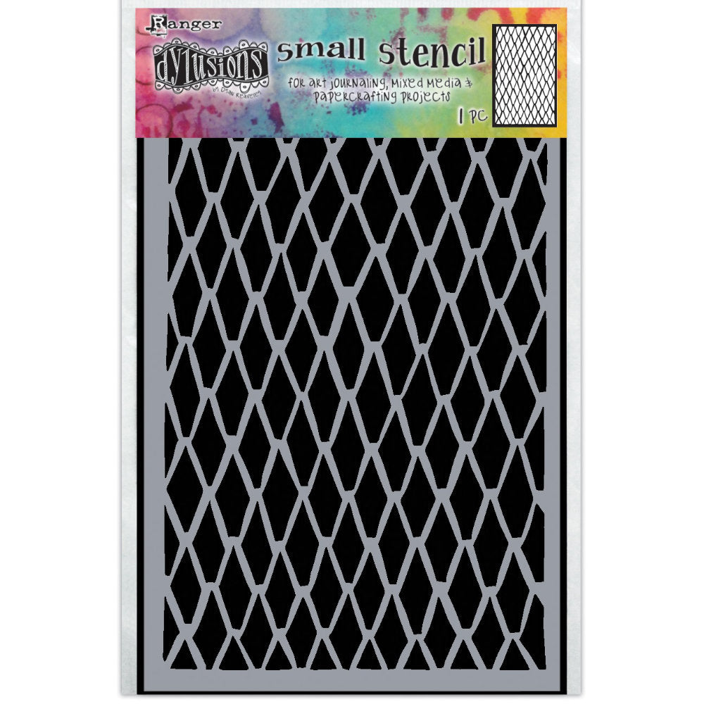 On Point ... Stencil - Small 5"x8" ... by Dyan Reaveley of Dylusions. Rows of diamonds with the point squared off, perfect for backgrounds, borders and everywhere in art journals, greeting cards, ATCs, scrapbook pages, planners, canvas artwork and more. Let your imagination be your guide and enjoy the creativity!