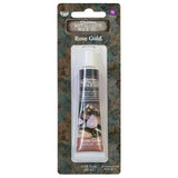 Wax ... Finnabair Art Alchemy by Prima Marketing - Creamy bees wax based mixed media medium for adding metallic and opalescent finishes to off-the-page models, home decor, sculpture, papercrafts, mixed media and visual arts. Image showing the tube of Metallique Rose Gold.