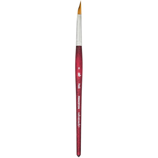 Petals (Dagger) no.8 - Velvetouch All Media Paint Brush by Princeton... artist quality paint brush with flexible synthetic bristles as a triangular brush-head with a sharply tapered, shapely pointy tip. Wooden handle with a velvety, lightweight and balanced feel. Ideal for painting, crafting, visual arts.