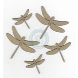 Dragonflies - Chipboard by Scrapaholics. 5 (five) embellishments made of 1mm thick cardboard (chipboard) for mixed media, collage and visual arts.  Attach a gorgeous dragonfly to your next project. These dragonflies are simply shaped with outstretched wings and slim bodies, ready to fly onto scrapbook pages,  journals, cards, tags, framed artwork and any other project you wish to make.