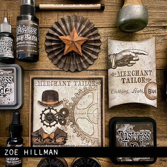 Sizzix Thinlits die cutting templates by Tim Holtz. Create personalised pockets, pillowboxes, envelopes, cards and labels out of paper, cardstock, vellum and tissue for mixed media, papercrafts, scrapbooking, bookmaking and more. Use Thinlits and Framelits to create framed art, journal pages, greeting cards, tags, gift boxes and other projects like these amazing samples by Zoe Hillman.