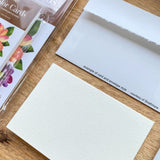 Blank Cards and Envelopes by Strathmore made of Watercolour Paper - Create cards made with love for all the reasons - birthdays, thank yous, Easter, Christmas, Halloween, Thanksgiving, housewarmings, bon voyage, letter writing, saying hello, everyday snail-mail, anniversaries, baby showers, bridal showers, announcements, special events, weddings, parties, anythings! Photo of a blank card and envelope.