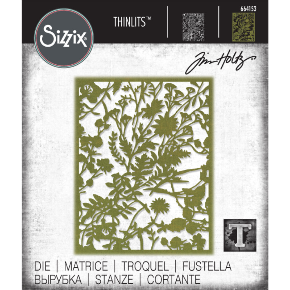 Organic (background) ... Thinlits Die Cutting Templates by Tim Holtz, made by Sizzix (no.664153). Grow a beautiful collage of leaves, branches and foliage for your art, whether be for the background of other features, a cover of a book with dimension or the start of something bigger!