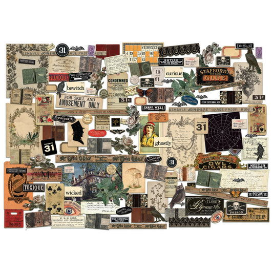 Tim Holtz Idea-Ology - Ephemera Die Cuts - Halloween - 137 Pieces - NEW!