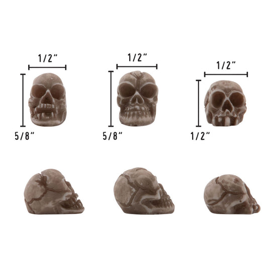 Tim Holtz Idea-Ology - Resin - Halloween - Skulls - 12 Pieces - NEW!