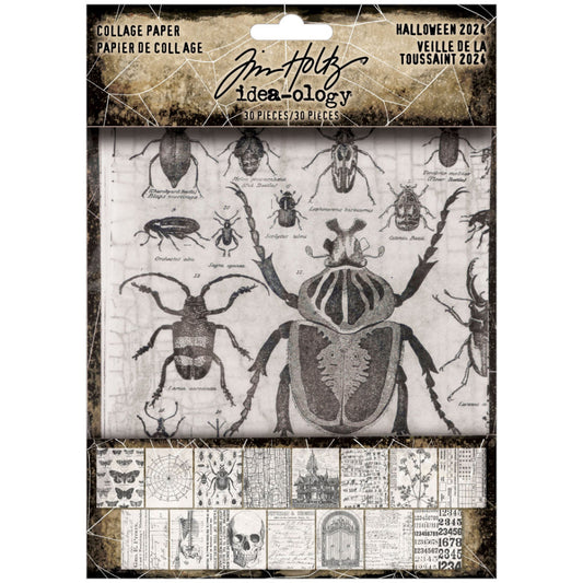 Tim Holtz Idea-Ology - Collage Tissue - Halloween - 30 Sheets - NEW!