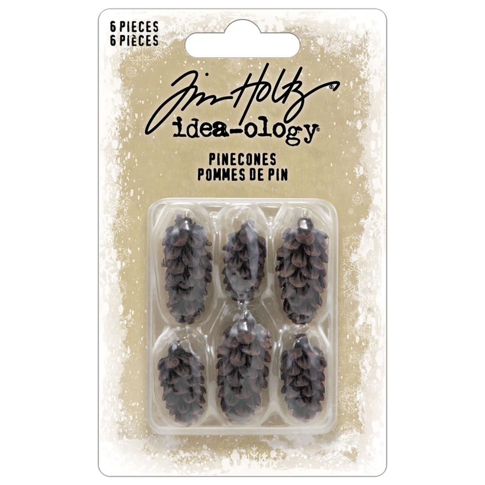 Tim Holtz Idea-Ology - Resin - Pinecones - 6 Pieces