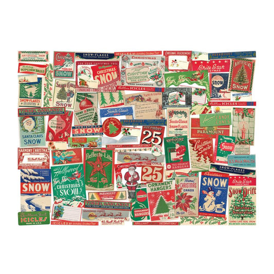 Emporium Layers - Christmas ... Idea-Ology by Tim Holtz (TH94420). 84 (eighty-four) die cut pieces printed on heavyweight cardstock with a matte finish, neatly trimmed without white edges, beautiful vintage elements of frames, dates, posters, labels, signs, banners, round labels and so much more.