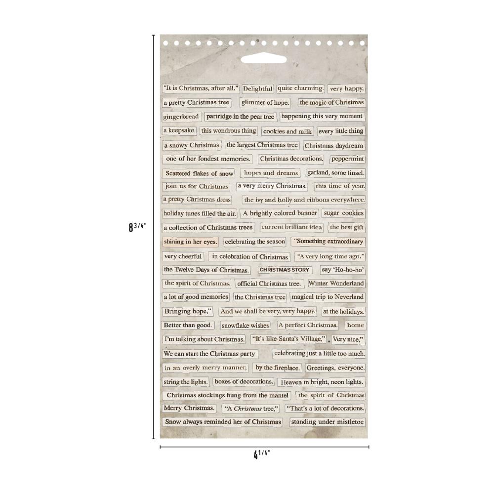 Tim Holtz Idea-Ology - Spiral Bound Sticker Book - Christmas - 8 Pages 432 Stickers