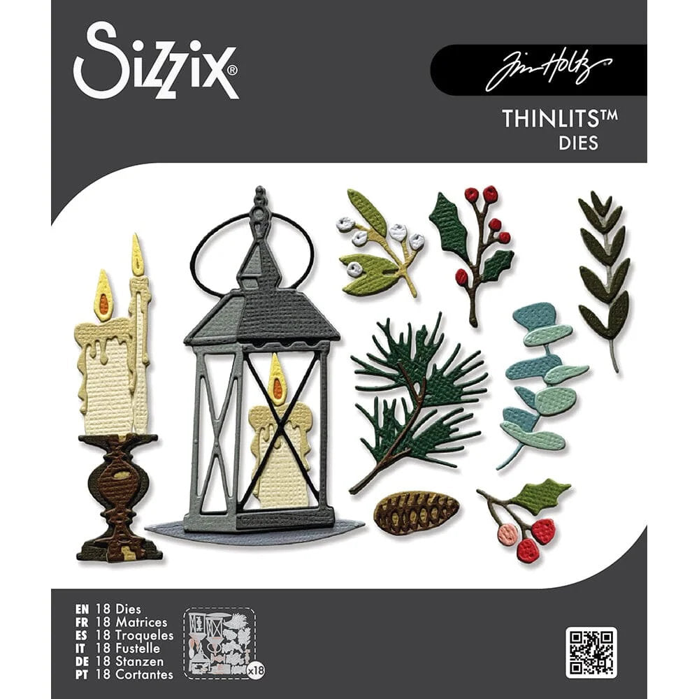 Tim Holtz Thinlits Die Cutting Set by Sizzix - Winter Candlelight - PreOrder Soon