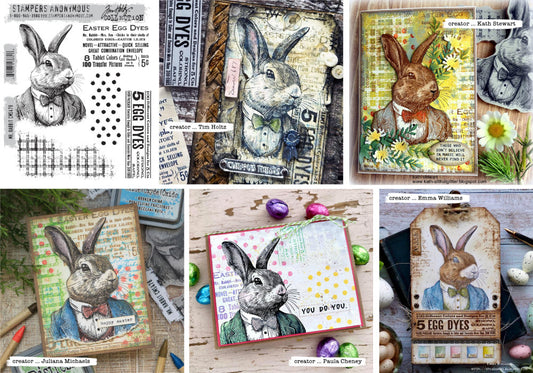 Tim Holtz Cling Stamps - Mr Rabbit