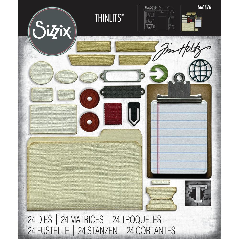 Tim Holtz Thinlits Die Cutting Set by Sizzix - Noteworthy - Watch This Space - Due June