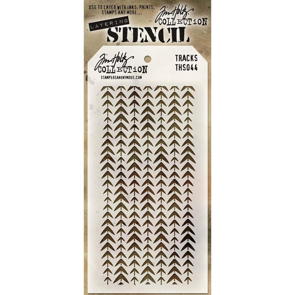 Tim Holtz Layering Stencil, Tracks