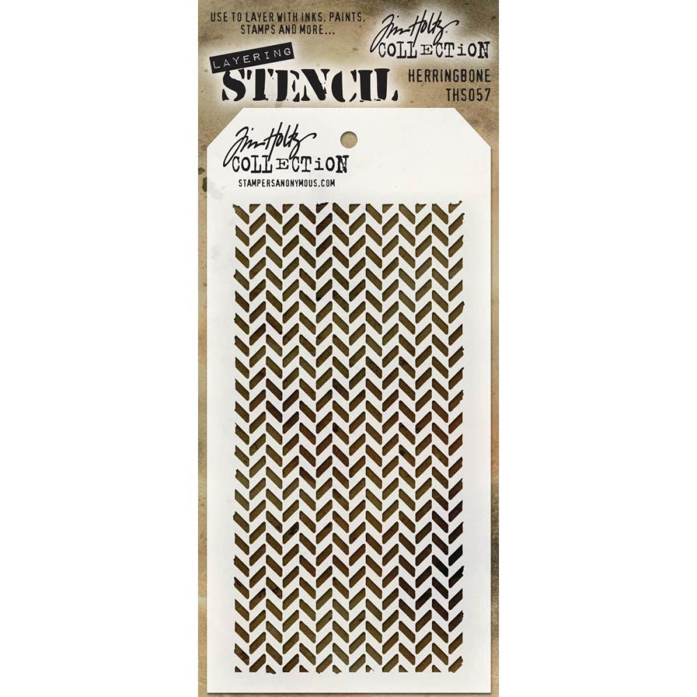 Tim Holtz Layering Stencil - Herringbone