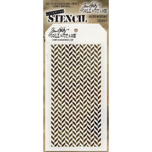 Tim Holtz Layering Stencil - Herringbone
