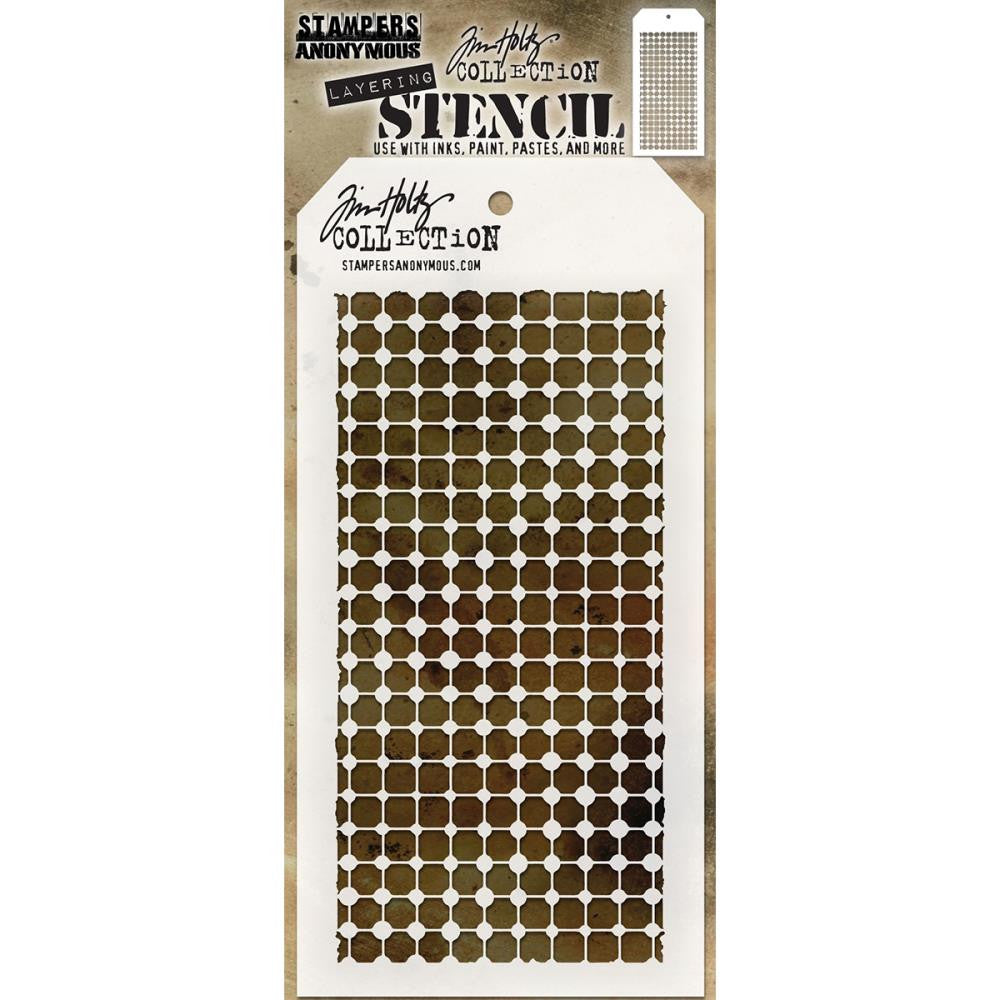 Tim Holtz Layering Stencil - Grid Dot