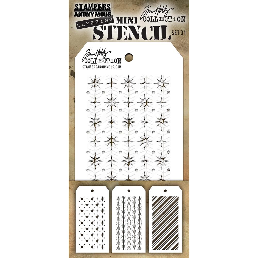 Tim Holtz layering stencils in miniature, set 31