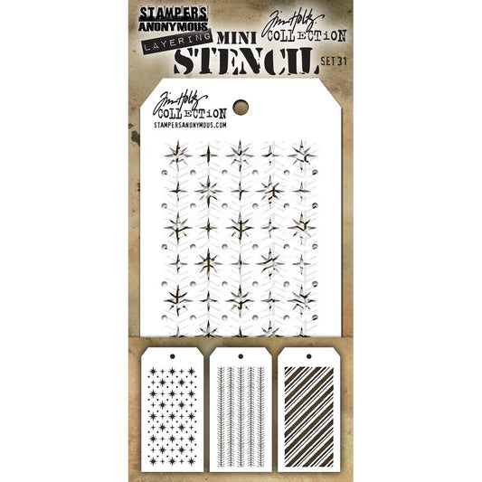Tim Holtz layering stencils in miniature, set 31