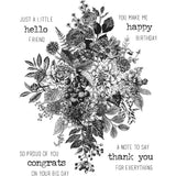 Tim Holtz Cling Stamps - Glorious Bouquet and 12 other designs
